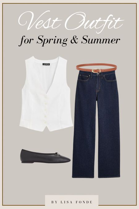 Summer vest outfit idea with jeans 

#LTKSeasonal