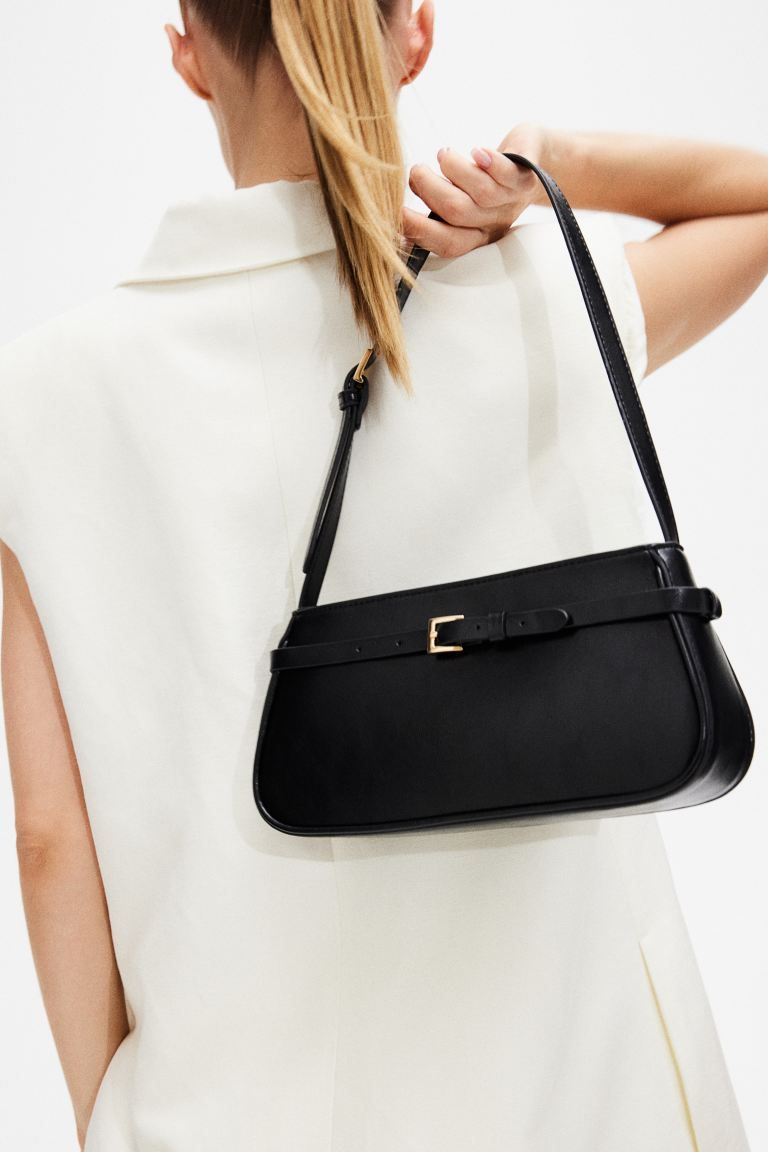 Belt-detail Shoulder Bag - Black - Ladies | H&M US | H&M (US + CA)