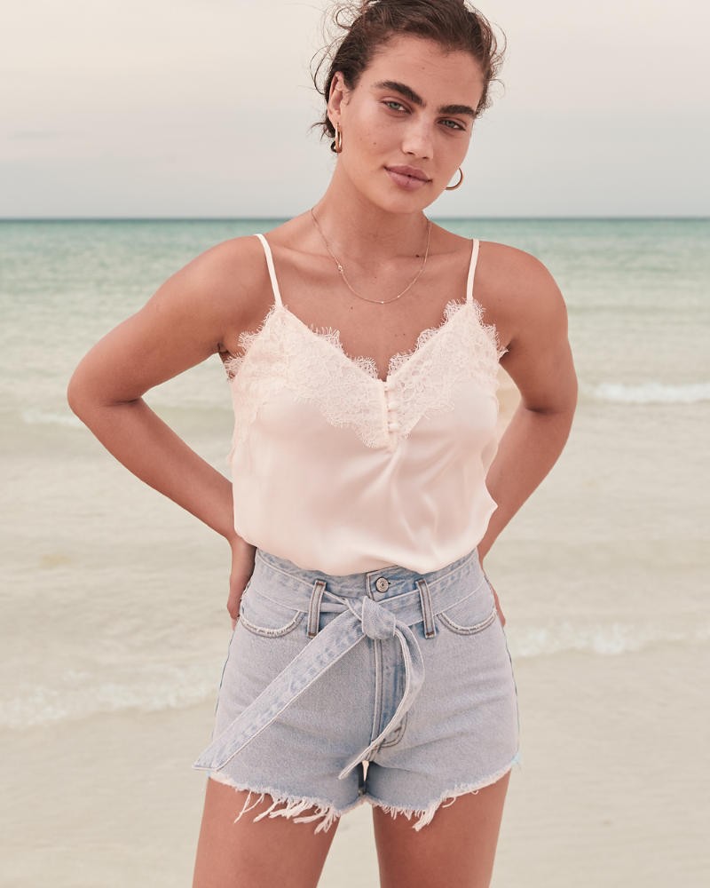 Lace-Trim Cami | Abercrombie & Fitch US & UK
