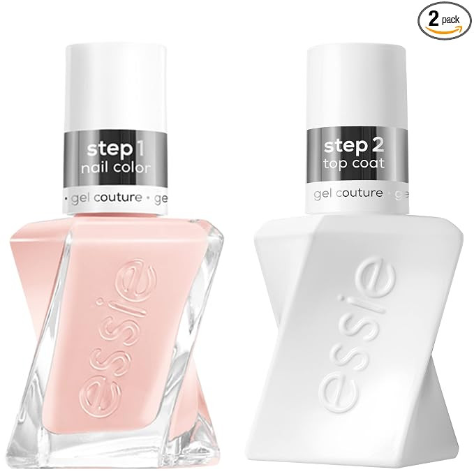 Essie Gel Couture Longwear Nail Polish Kit, Sheer Nude Pink, Fairy Tailor + Top Coat, 0.46 fl oz ... | Amazon (US)