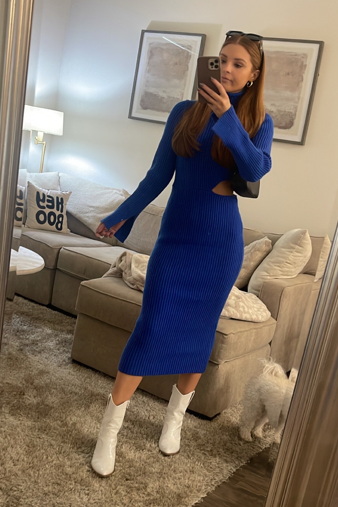 blue knit dress outfit nataliejones5 on LTK