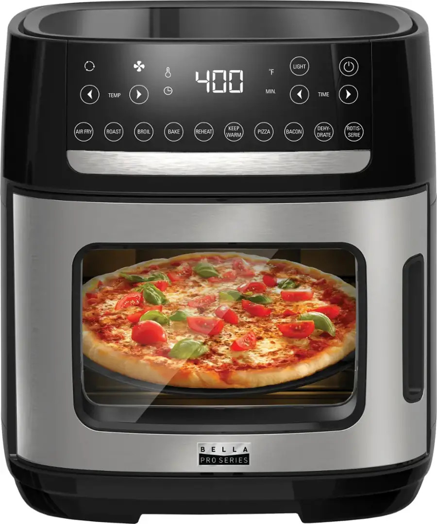 bella PRO - 12.6-qt. Touchscreen Air Fryer Pizza Oven with Rotisserie - Stainless Steel | Best Buy U.S.