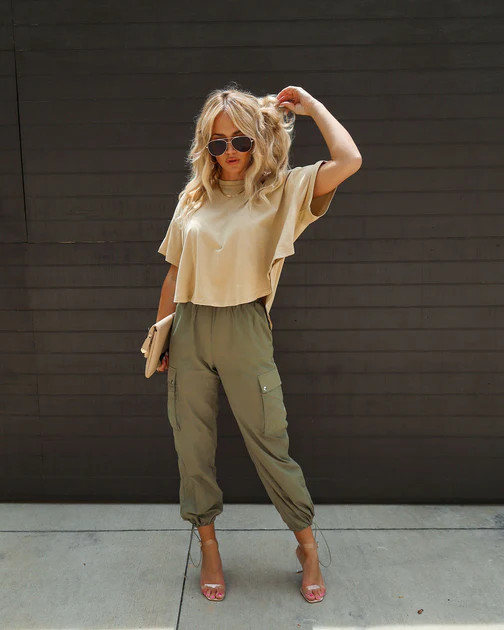 Jackson Cotton Tee - Latte | VICI
