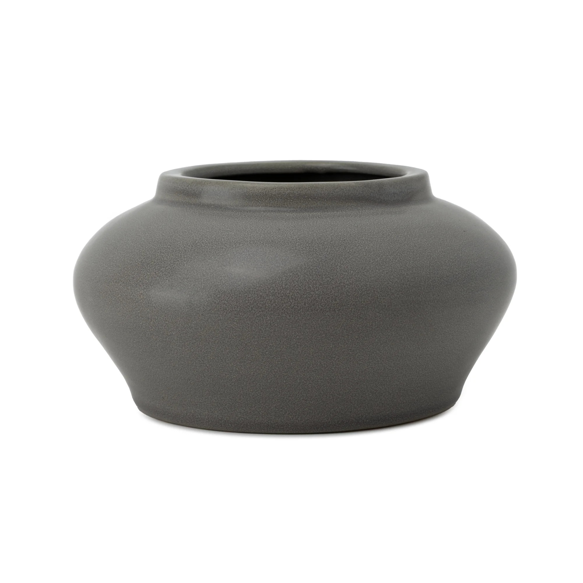 Better Homes & Gardens Gray Ceramic Decorative Vase | Walmart (US)