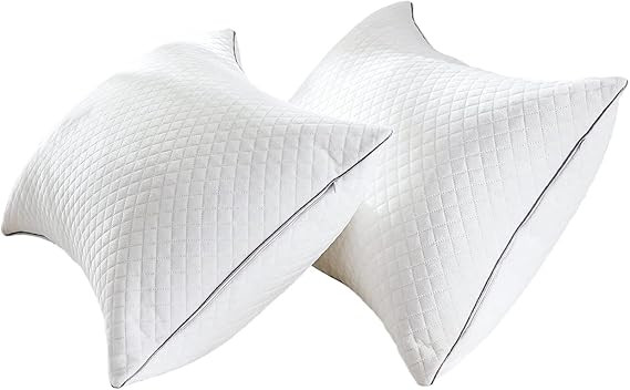 Pillows Standard Size 2 Pack for Sleeping Adjustable Hypoallergenic Velvet Hotel Pillows for Side... | Amazon (CA)