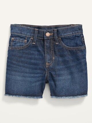 High-Waisted Frayed-Hem Jean Shorts for Girls | Old Navy (US)