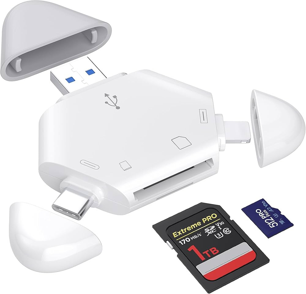 SD Card Reader,Memory Card Reader for iPhone USB C to Micro SD Card Adapter Support SD/Tf Card Tr... | Amazon (US)