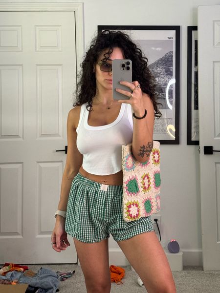Travel outfit summer spring green plaid boxers Europeean style crochet Amazon revolve finds lovers and friends Levi’s 501 90s petite girl fashion vacation outfit casual 
What to wear to Rio de janiero Brazil  

#LTKFindsUnder100 #LTKStyleTip #LTKItBag