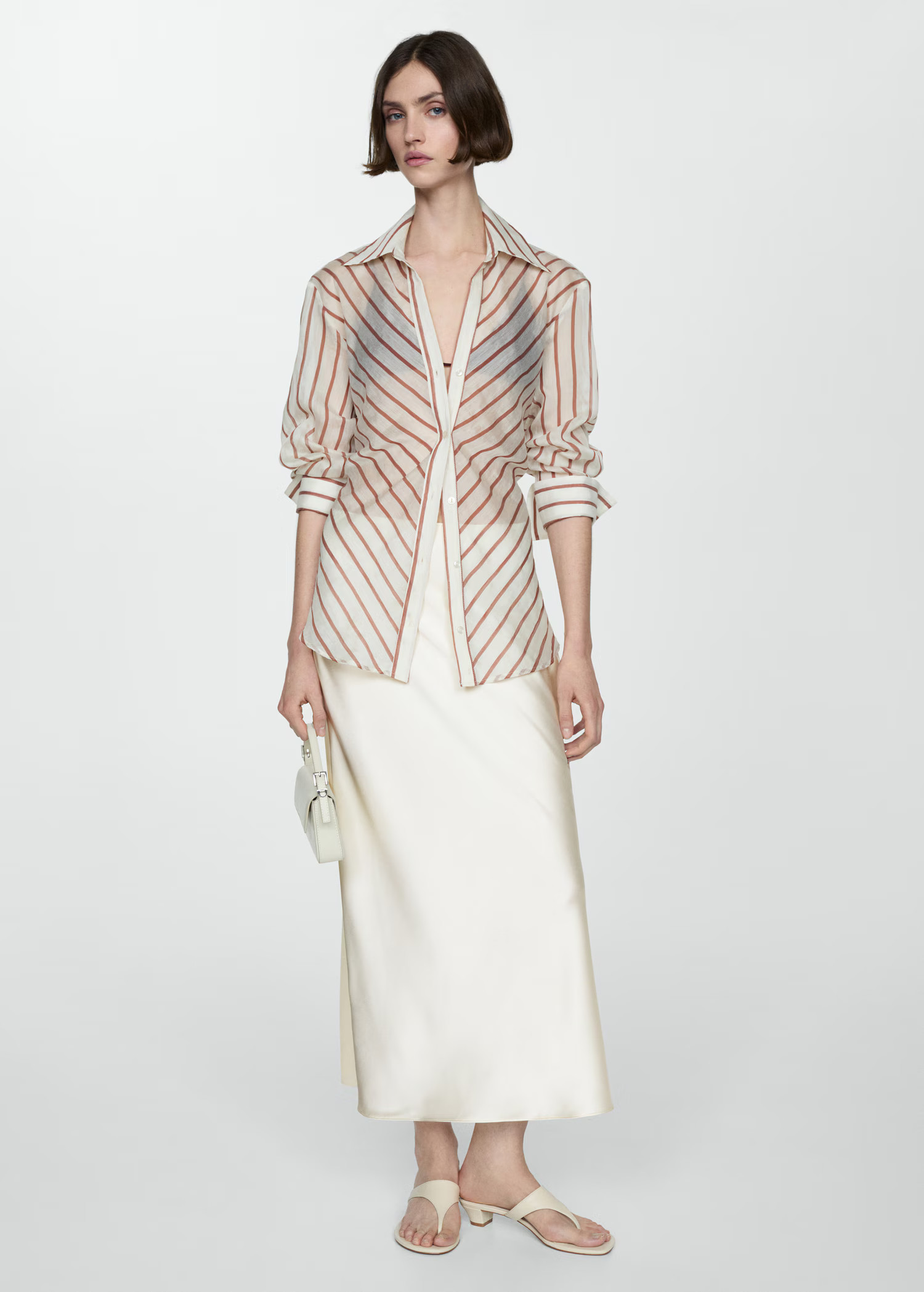 Midi satin skirt | MANGO (US)