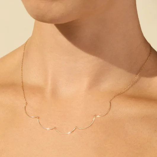Theater Curtain Necklace, Yellow Gold | Catbird