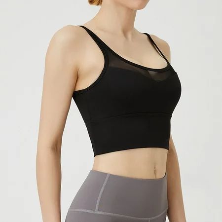 Women Running Fitness Yoga Women Training Shockproof Sports Mesh Quick-Drying Comfort Workout Bras B | Walmart (US)