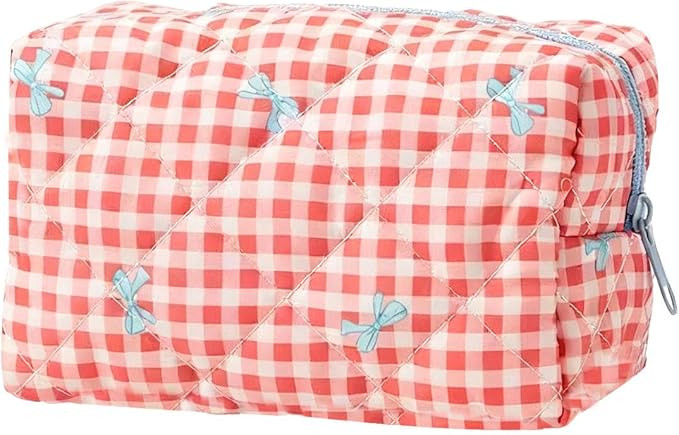 Makeup Bag Small Cosmetic Pouch for Purse Simple Make Up Bags for Women Girls | Amazon (US)