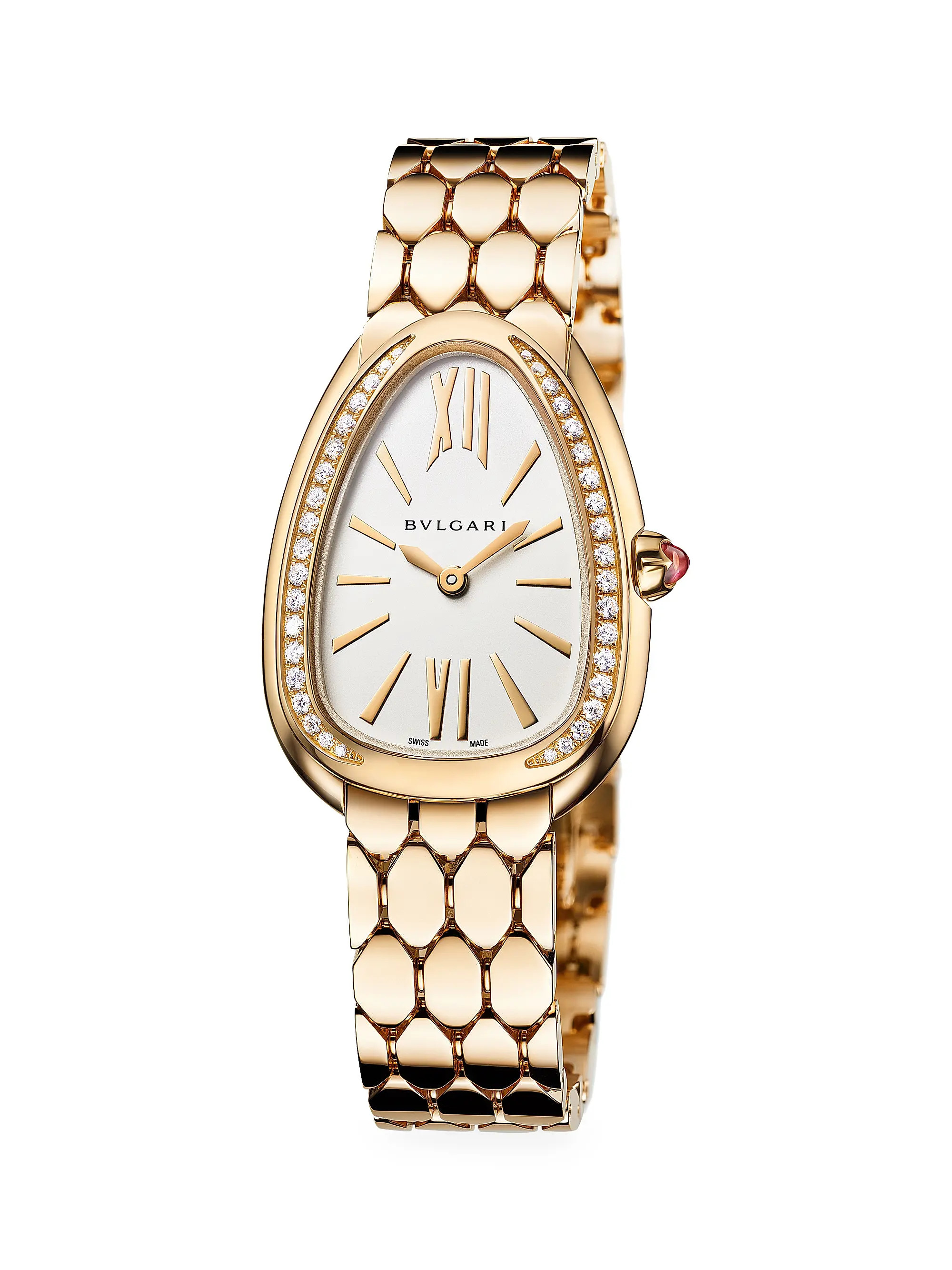 Serpenti Seduttori 18K Yellow Gold & Diamond Bracelet Watch | Saks Fifth Avenue