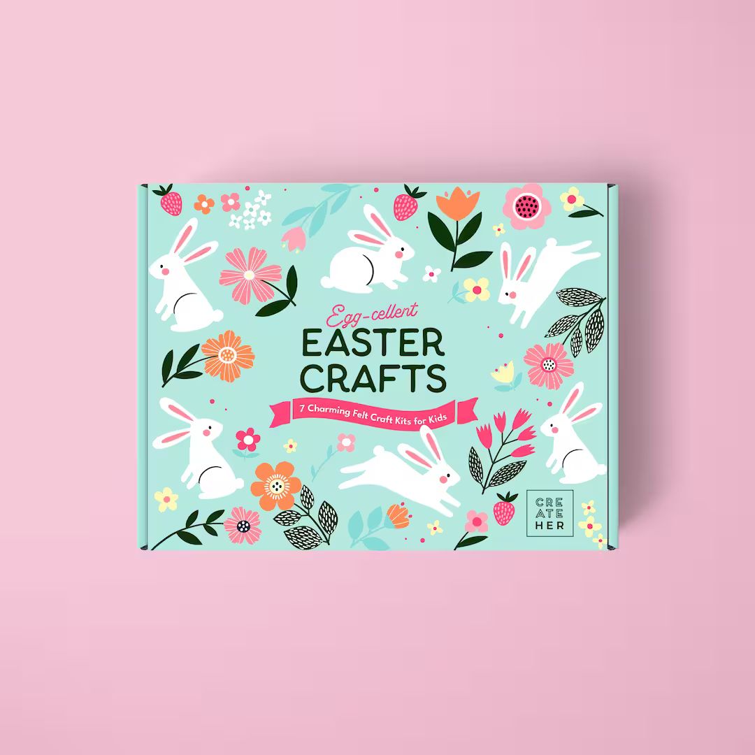 Easter Crafts for Kids Easter Basket Stuffers 7 Felt Easter Craft Kits Easter Egg Hunt Gifts for ... | Etsy (US)