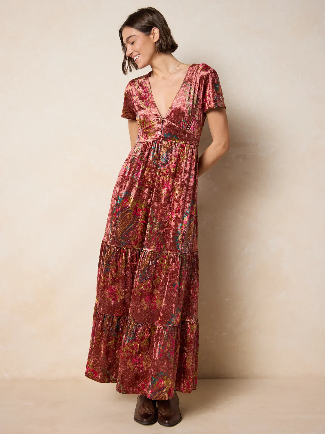 Evangeline Velvet Maxi Dress | Natural Life