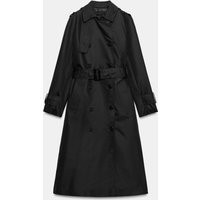 Zara - Zw Collection Water-Repellent Belted Trench Coat - Black - M - Woman | Zara UK