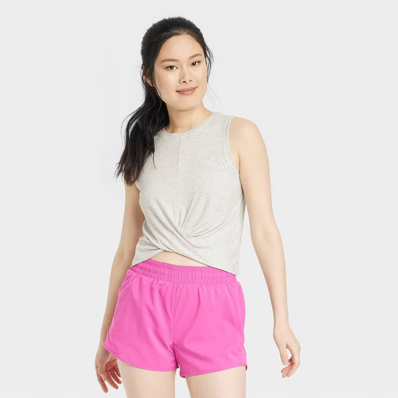 Women's Twist-Front Cropped Tank Top - All in Motion™ | Target