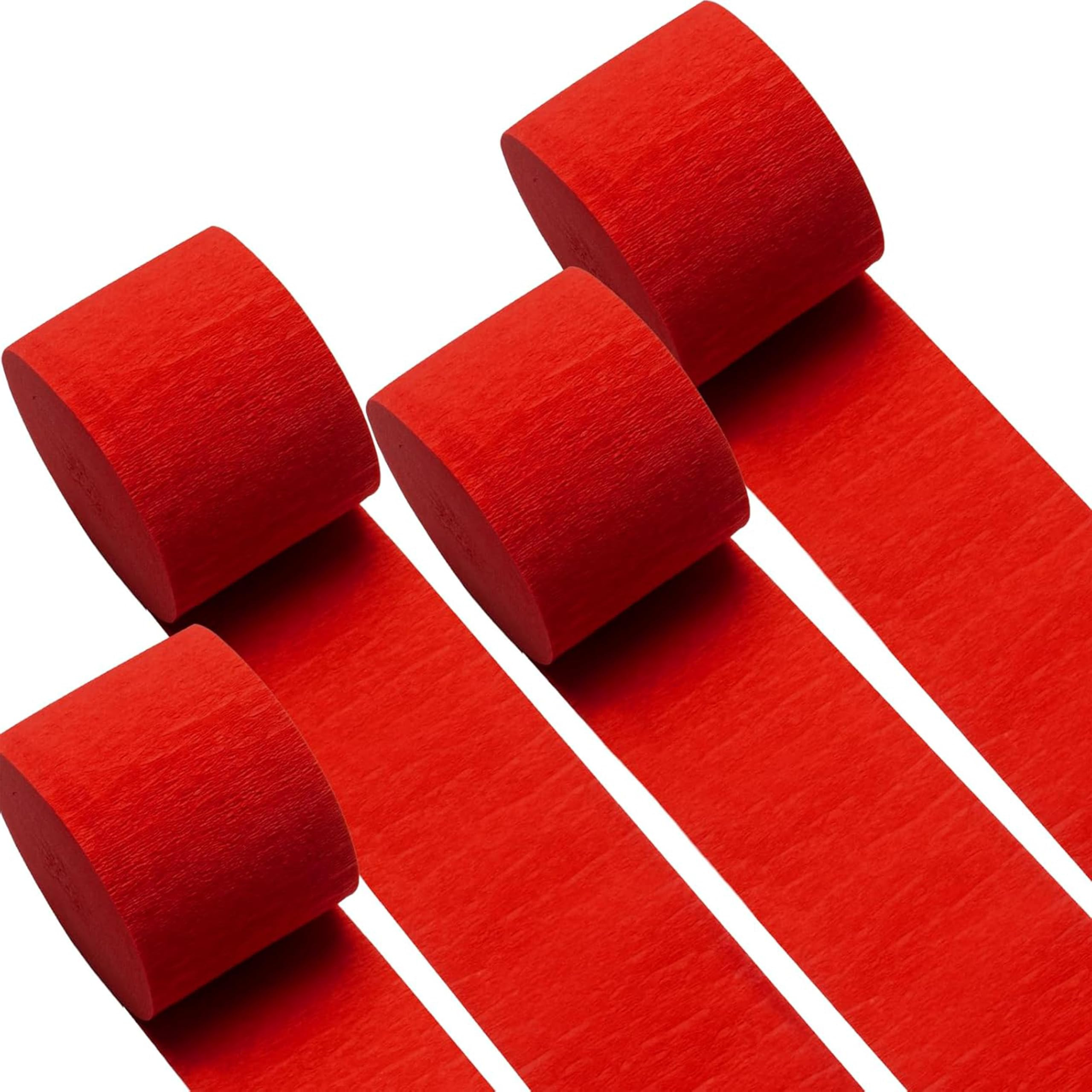 Captain Décor 4 Red Streamers, 382 FT Pack of 4 Red Crepe Paper Rolls, Streamers Party Decoratio... | Amazon (US)