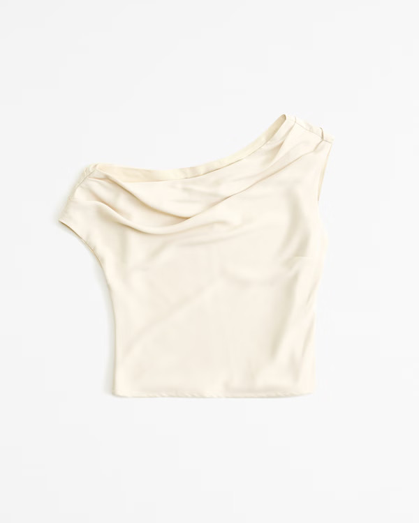 Asymmetrical Satin Set Top | Abercrombie & Fitch (US)