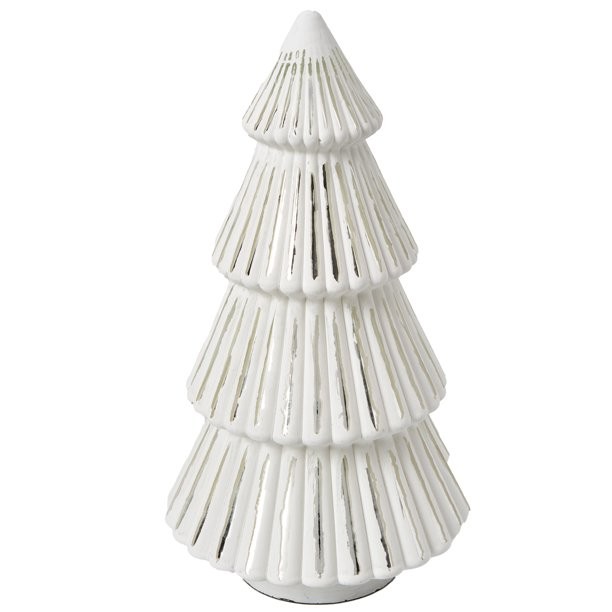 Holiday Time Table Top White Glass Tree Decoration, 11.8 inch - Walmart.com | Walmart (US)
