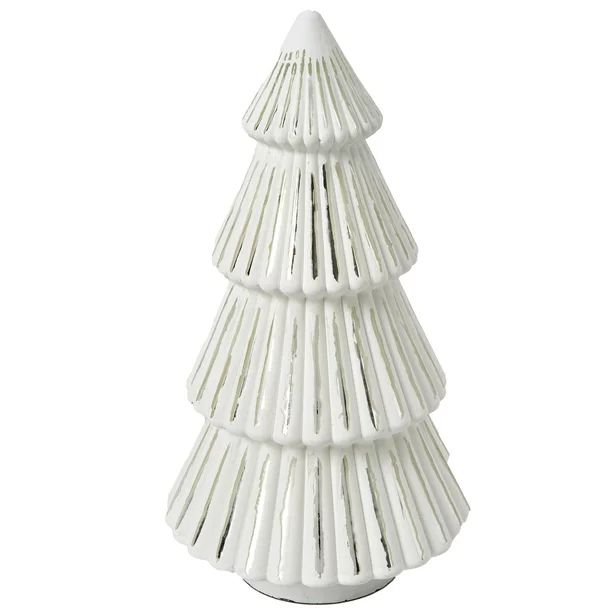 Holiday Time Table Top White Glass Tree Decoration, 11.8 inch - Walmart.com | Walmart (US)