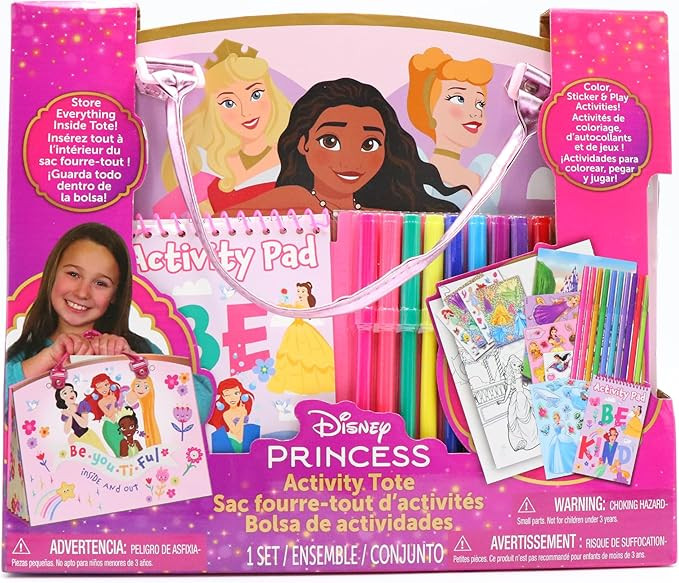 Disney Princess Activity Tote – Ultimate Princess Adventure Bag with Coloring Books, Stickers, ... | Amazon (US)