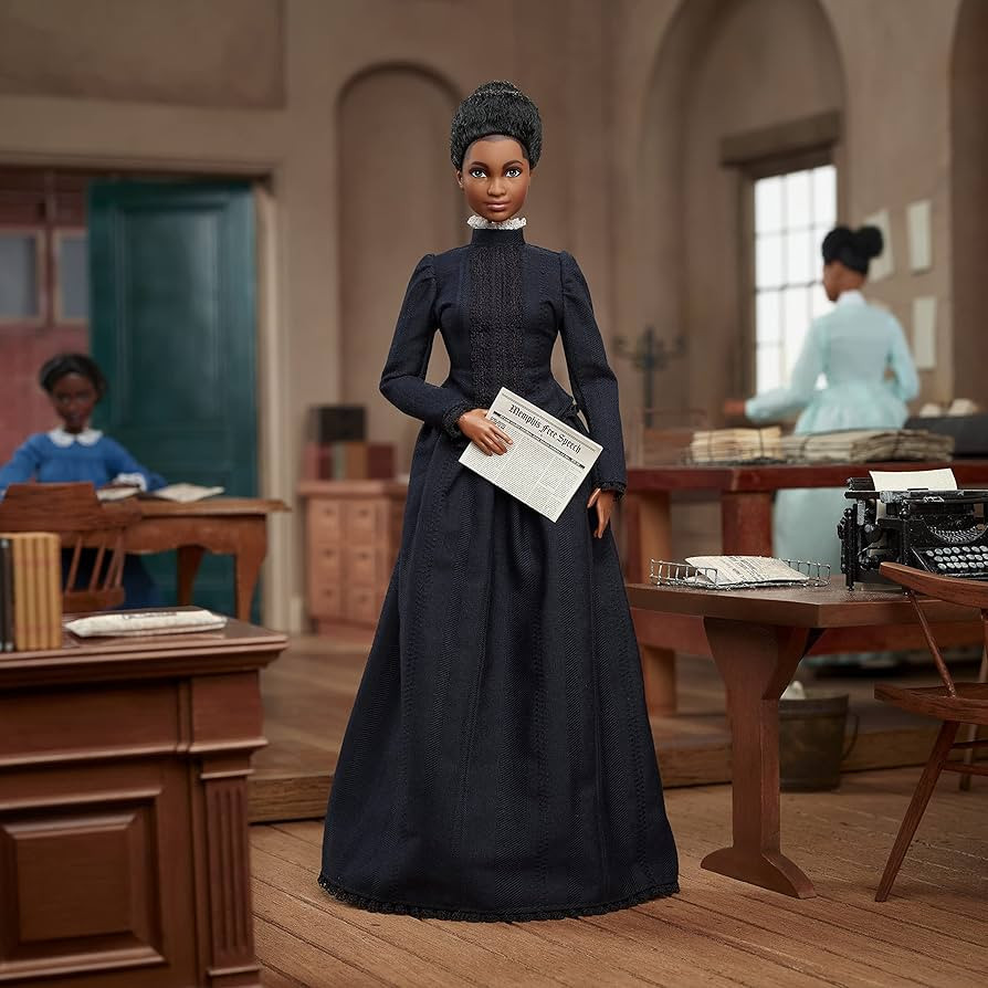 Barbie Inspiring Women Doll, Ida B. Wells Collectible with Blue Dress & Newspaper Accessory | Amazon (US)