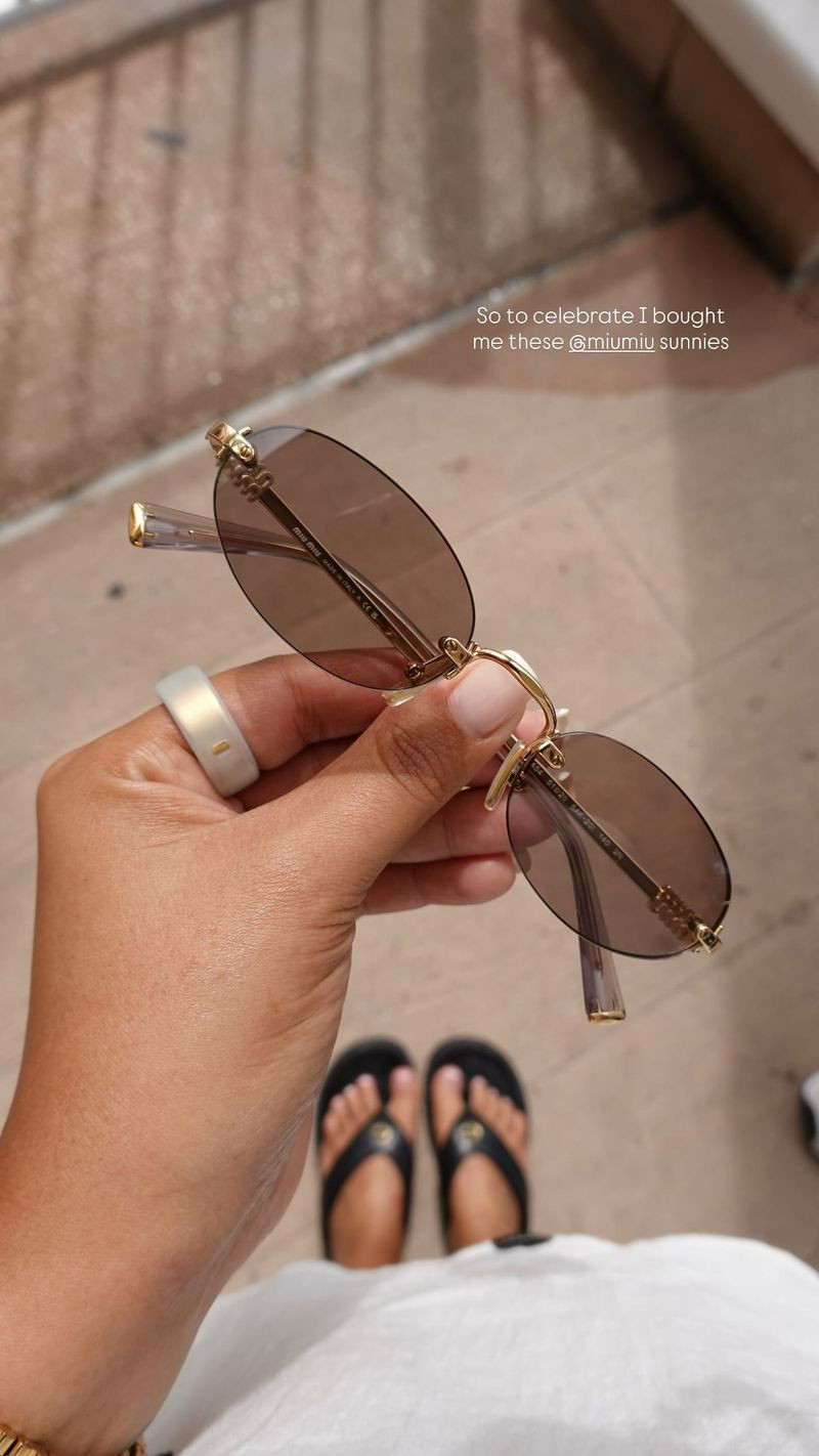 So to celebrate I bought me these @miumiu sunnies 

 #LTKootd #LTKBeauty
