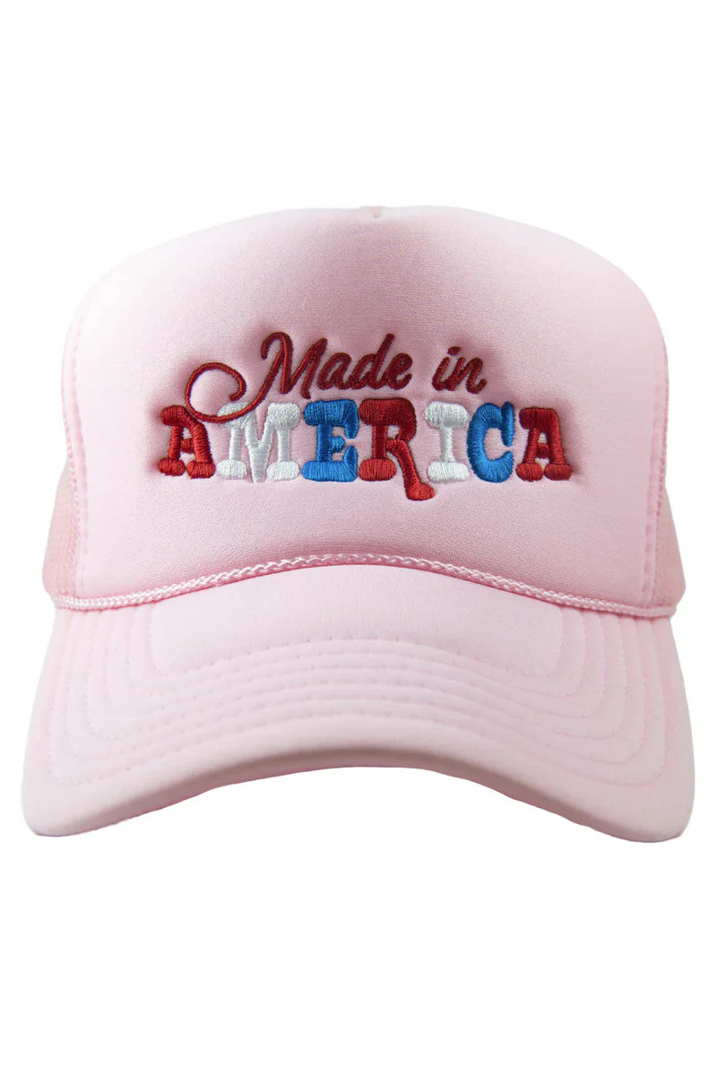 BuddyLove X Katydid | Made in America Embroidered Trucker Hat | Light Pink | BuddyLove