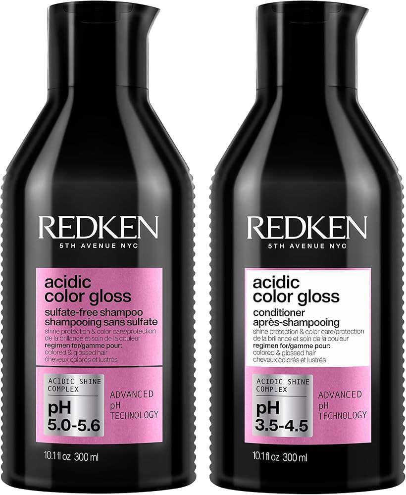 Redken Acidic Color Gloss Sulfate-Free Shampoo and Conditioner Set for Color Protection and Shine... | Amazon (US)