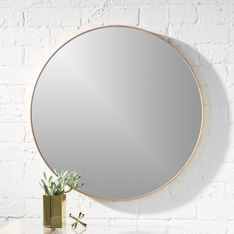 Infinity 24" Round Brass Wall Mirror + Reviews | CB2 | CB2