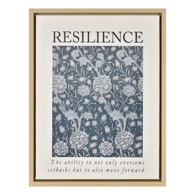 Framed Resilience Botanical Canvas Wall Art, 13x15 | At Home