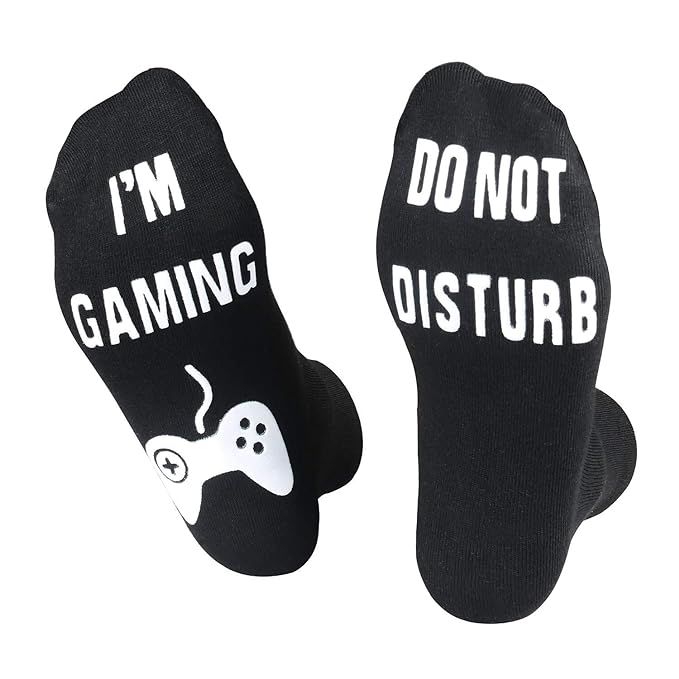 Do Not Disturb Gaming Socks, Funny Cotton Novelty Sock Christmas Gifts for Kids Teen Boys Mens Wo... | Amazon (US)