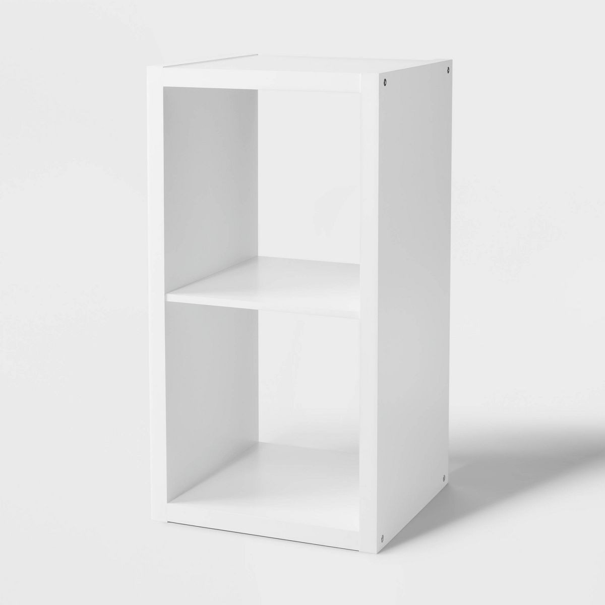 13'' 2 Cube Organizer White - Brightroom™: MDF Cubby Storage Bookshelf with Anti-Tip Hardware, ... | Target