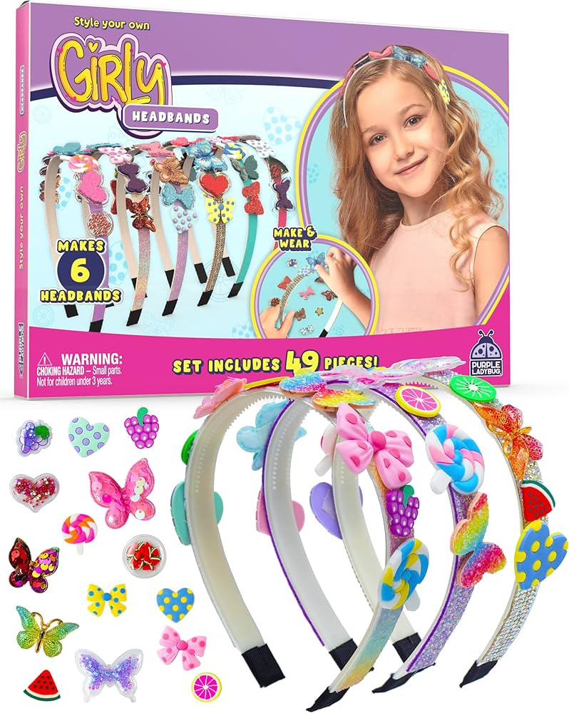 PURPLE LADYBUG Headband Making Kit - Great Easter Gifts for Girls 8-12 Years Old & Girls Toys Age... | Amazon (US)