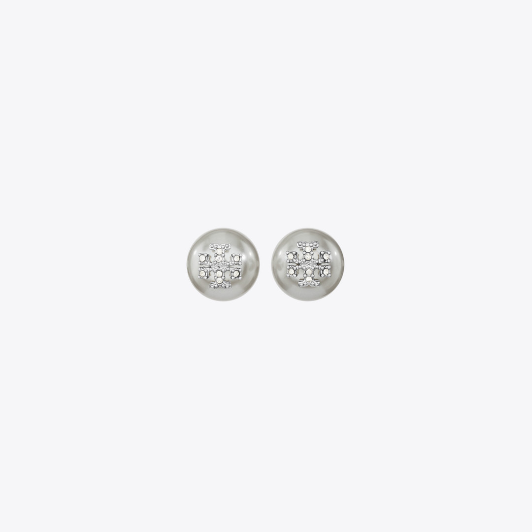 Tory Burch Moondance Pearl and Pavé Stud Earrings | Tory Burch (US)