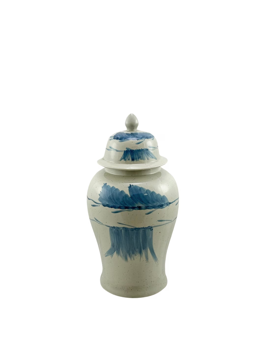 Porcelain Temple Jar Abstract Brush Motif Blue&white - Etsy | Etsy (US)
