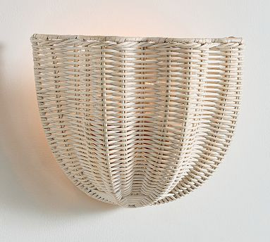 Marion Woven Scalloped Sconce (12") | Pottery Barn (US)