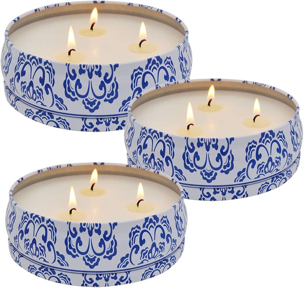 Citronella Candles Outdoor, Large 3-Wick 13.5oz Soy Wax Candle for Summer Patio Porch, 3 Packs | Amazon (US)