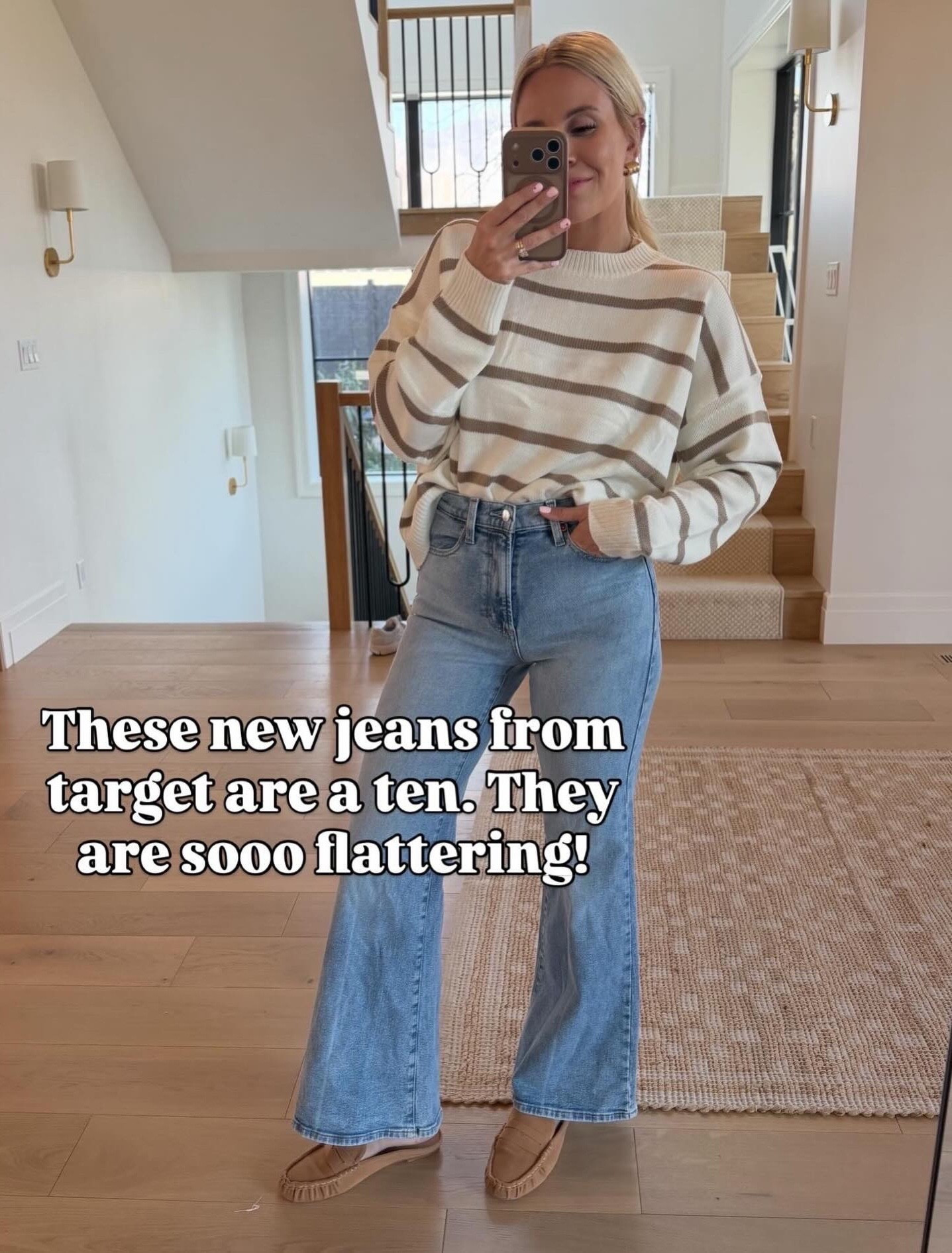 These jeans from Target are a ten. They are so flattering and I love them paired with this striped sweater from Amazon!

#LTKootd #LTKSeasonal