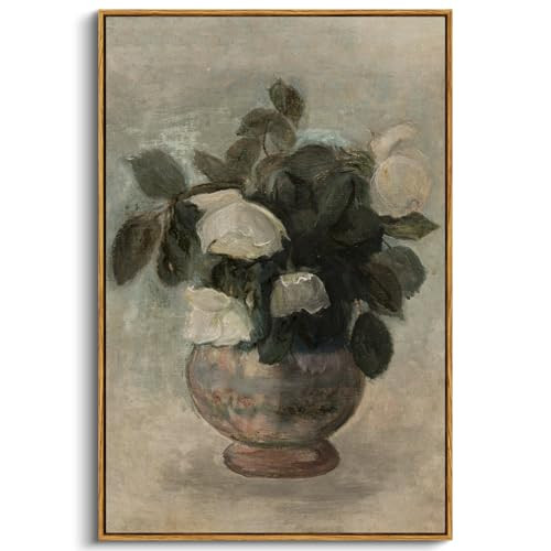 InSimSea Flowers Framed Canvas Wall Decor, 24x36in Large Flowers in Vase Paintings Wall Art, Floral Pictures Wall Hanging Decor for Bedroom Bathroom, Office Living Room Wall Decoration | Amazon (CA)