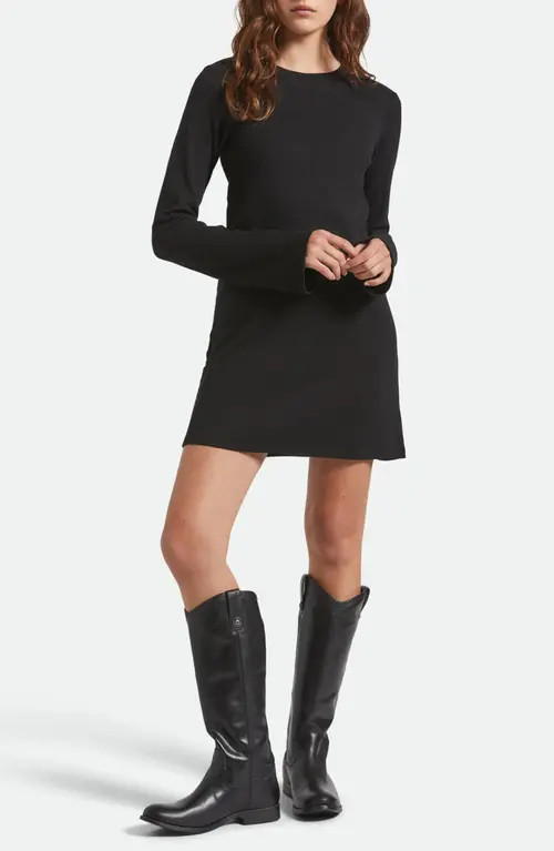 Brixton Dolly Long Sleeve Cotton Knit Dress in Black at Nordstrom, Size Large | Nordstrom