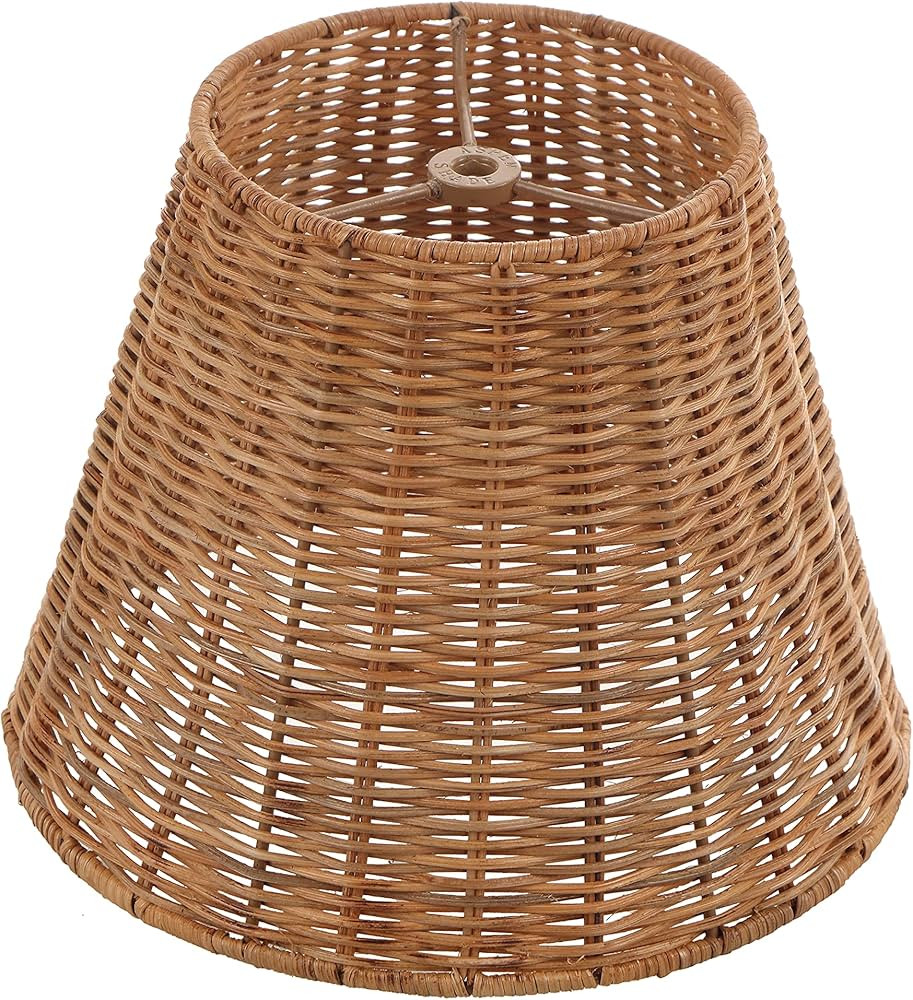 Aspen Creative 32985, Empire Natural Rattan Spider Shade, 6" Top x 10" Bottom x 8" Slant | Amazon (US)