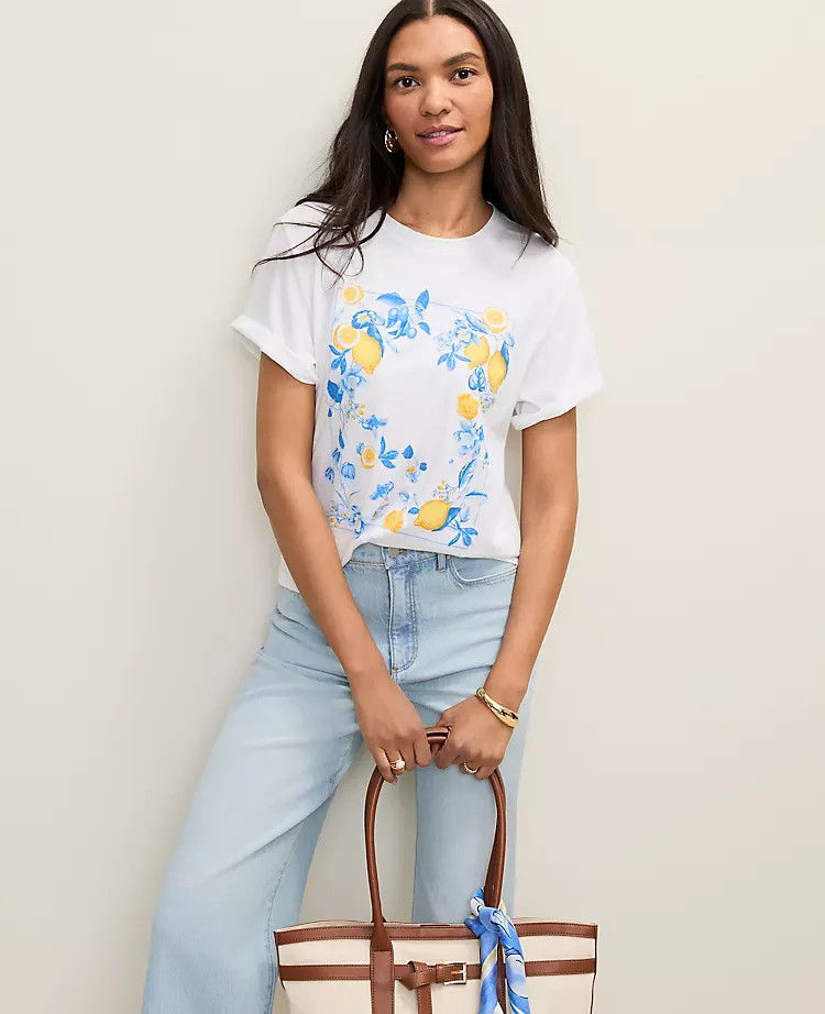 Weekend Floral Graphic Tee | Ann Taylor