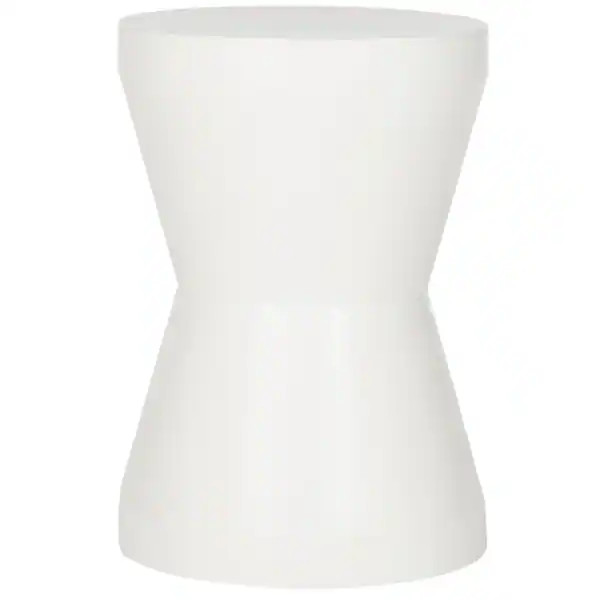 SAFAVIEH Torre Concrete Indoor/ Outdoor Accent Table (Ivory) - 12.2" x 12.2" x 17.3" - Bed Bath &... | Bed Bath & Beyond