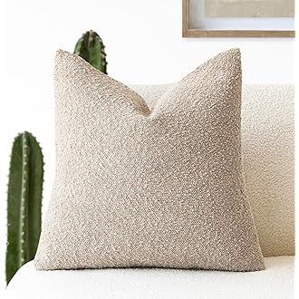 DOMVITUS Boucle Pillow Covers 20x20 Luxury Throw Pillow Covers Decorative Pillows for Bed Sofa Pi... | Amazon (US)