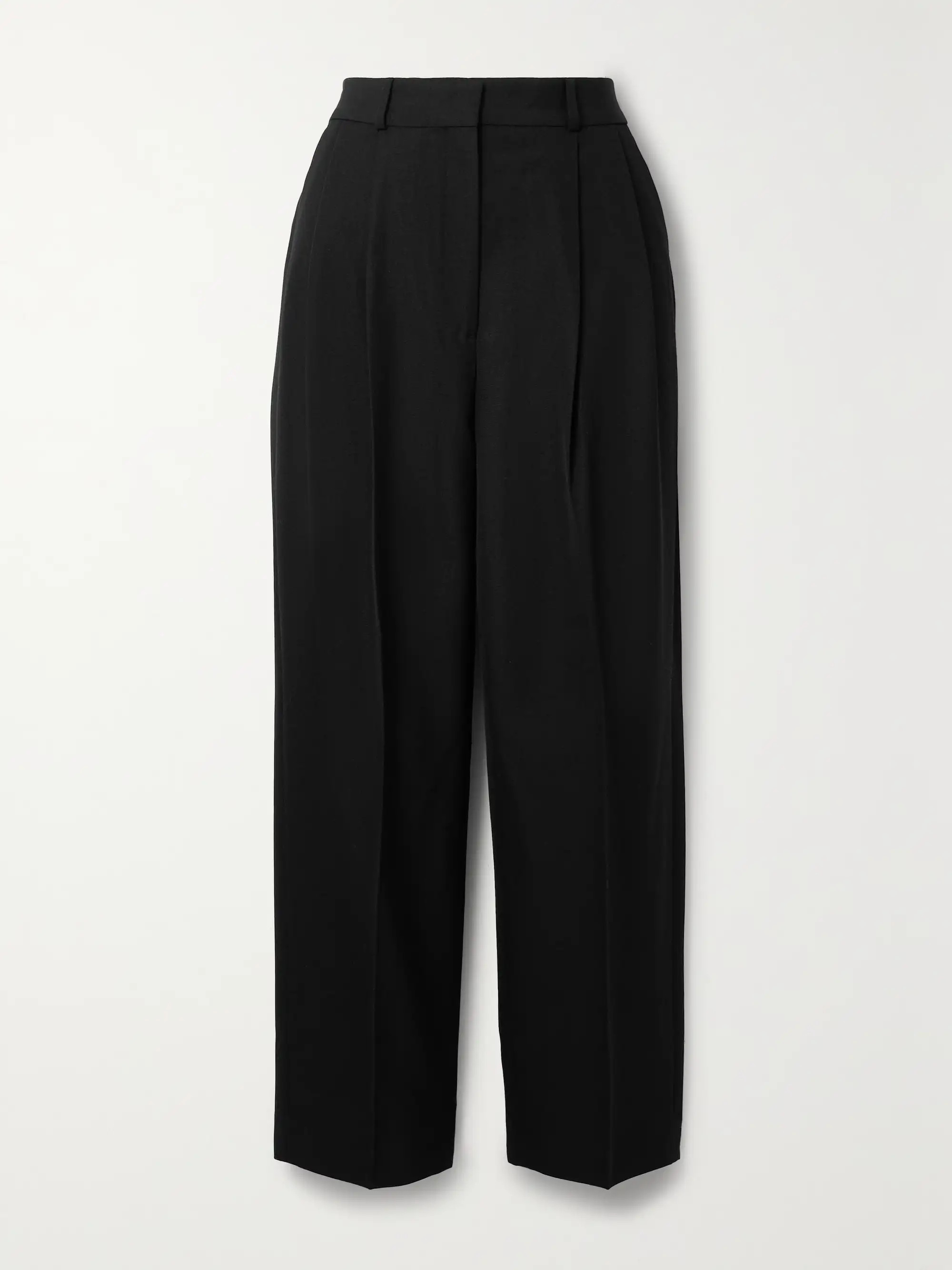 Pleated grain de poudre wide-leg pants | NET-A-PORTER (UK & EU)
