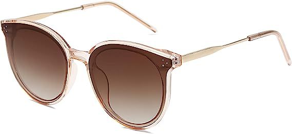 SOJOS Trendy Round Sunglasses for Women Cute Fashion Sun Glasses DOLPHIN SJ2068 | Amazon (US)