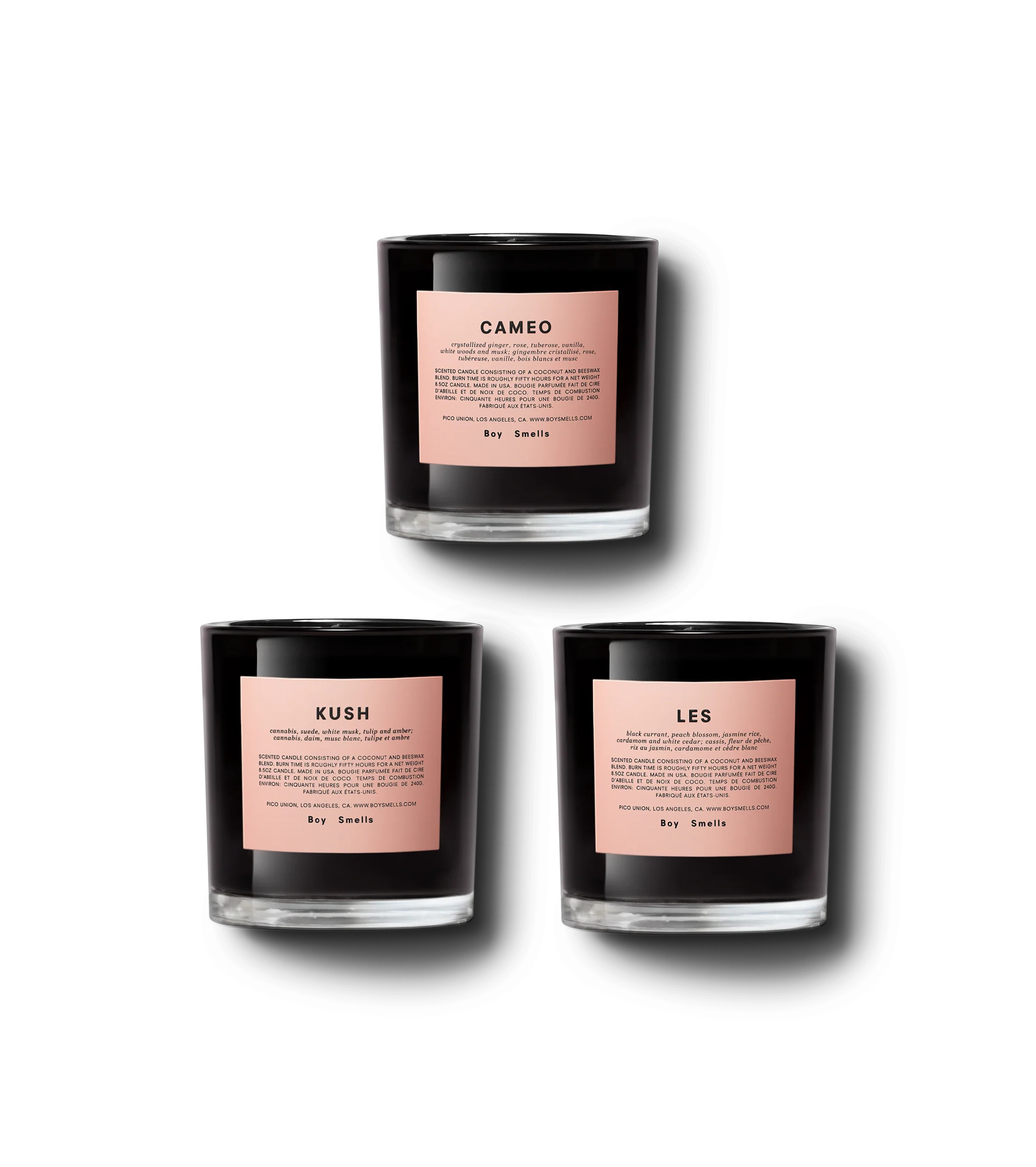 Kush, Cameo & LES Bundle Candles Set | Boy Smells | Boy Smells