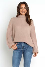 Amelia Knit Sweater - Beige | Petal & Pup (US)